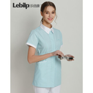 乐倍康(Lebilp)护士服女秋冬蓝色护士上衣美容院医院工作服 浅绿色短袖 M