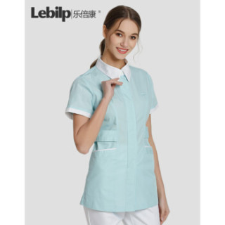 乐倍康(Lebilp)护士服女秋冬蓝色护士上衣美容院医院工作服 浅绿色短袖 M