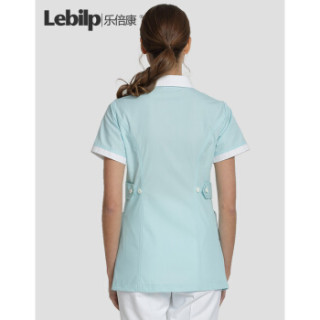 乐倍康(Lebilp)护士服女秋冬蓝色护士上衣美容院医院工作服 浅绿色短袖 M