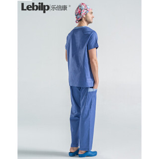 乐倍康（Lebilp）手术衣纯棉洗手衣短袖护士服刷手服工作服 深蓝（男女同款） M