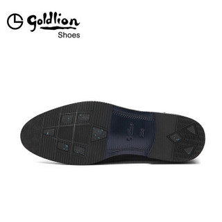 金利来（goldlion）男士都市正装时尚英伦休闲舒适保暖靴子58284010201A-黑色-39码