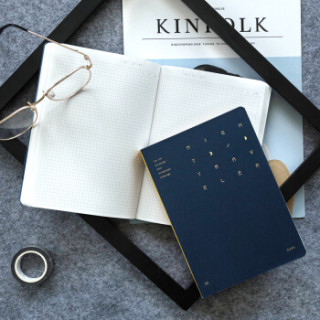 kinbor 120张B6日记手帐本/硬面文具笔记本/创意记事本 夜行者-蓝DTB40083