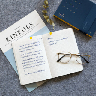 kinbor 120张B6日记手帐本/硬面文具笔记本/创意记事本 夜行者-蓝DTB40083