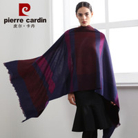 皮尔·卡丹 皮尔卡丹 披肩女士羊毛格子围巾女礼盒装 D21TM5324 红蓝格