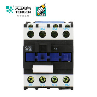 天正电气(TENGEN)CJX2-2510 220V 3NO 1NO 25A 50Hz 3P 接触式继电器 辅助触点 交流线圈 交流接触器