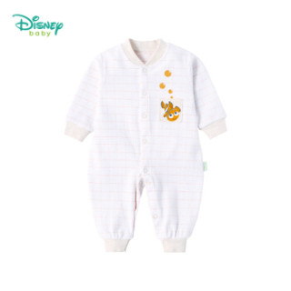 迪士尼(Disney)童装婴幼儿衣服印花棉长袖哈衣爬服男女宝宝前开连体衣 183L747 浅黄 24个月/身高90cm