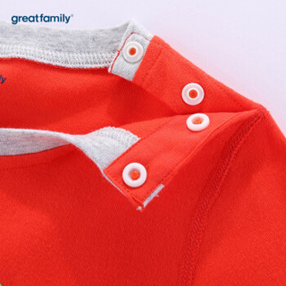 歌瑞家（greatfamily）婴儿衣服男童纯棉秋衣新款长袖上衣儿童家居服 红色90