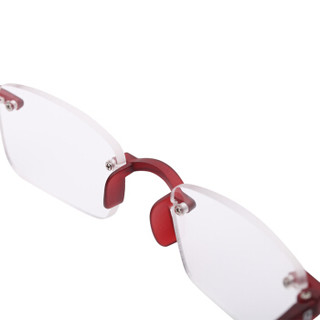 Z-ZOOM 英国品牌时尚设计 TR90超轻无框时尚老花眼镜 男女通用  12系列 红色300度