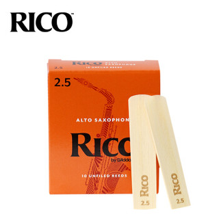 RICO 达达里奥 D'Addario  RJA1025 中音萨克斯哨片瑞口2.5 号降E调 Alto 10片装美国进口