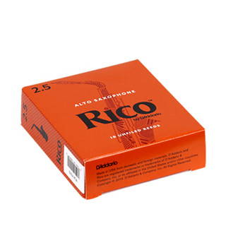 RICO 达达里奥 D'Addario  RJA1025 中音萨克斯哨片瑞口2.5 号降E调 Alto 10片装美国进口