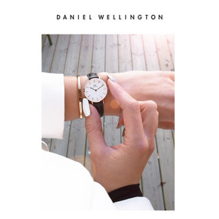 丹尼尔惠灵顿（DanielWellington）DW原装表带14mm皮带银色针扣女款DW00200150（适用于32mm表盘系列）