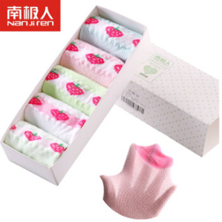 南极人(Nanjiren)儿童袜子薄款男女童袜子网眼提花棉袜 女童-草莓5双装 XL(适合7-9岁)