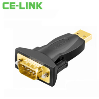CE-LINK USB2.0公头转接头 RS232串口转换器 DB9针COM口转接头 支持POS/打印机 4271