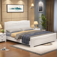 欧宝美实木床新中式卧室床婚床单人床双人床橡木床1.2米