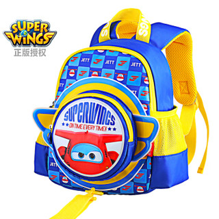 超级飞侠儿童书包 男女童防走失包 幼儿园书包 2-4岁可爱卡通双肩包 蓝色乐迪款BS0095