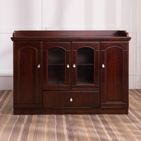 ZHONGWEI 中伟 茶水柜办公油漆文件柜书柜碗橱柜落地柜油漆矮柜  三门柜1200