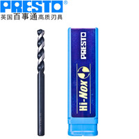 百事通（PRESTO）进口高速钢不锈钢用钻头直柄麻花钻咀（直径:8.5mm 刃长:51.0mm 全长:117mm）