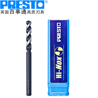 百事通（PRESTO）进口高速钢不锈钢用钻头直柄麻花钻咀（直径:8.5mm 刃长:51.0mm 全长:117mm）