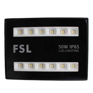 佛山照明（FSL）投光灯LED户外防水泛光灯广告牌投射灯50W白光6500K反光杯FZ58系列（量大定制）