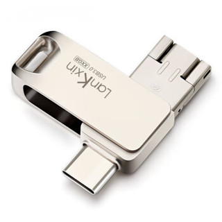 兰科芯（LanKxin）32GB Micro TYPE-C USB3.0 U盘 SY 银色 金属 OTG安卓手机电脑三合一优盘