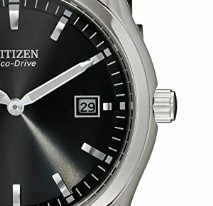 CITIZEN 西铁城 光动能腕表系列 AU1040-08E 男士光动能手表 40mm 黑盘 黑色皮带 圆形