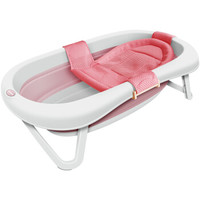 世纪宝贝（babyhood）儿童浴盆 婴儿宝宝洗澡盆 新生儿沐浴盆可坐躺大号加厚 搭配浴网床 紫色 BH-316+211