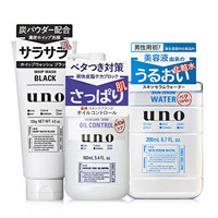 资生堂（Shiseido） Shiseido资生堂男士UNO吾诺护肤品套装 3件套 控油洗面奶+清爽乳液+爽肤水