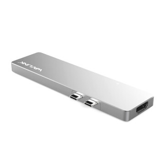 睿因（Wavlink）WL-UHP3405M银色 type-c扩展坞 usb-c转HDMI转换器 MacBook Pro笔记本电脑配件