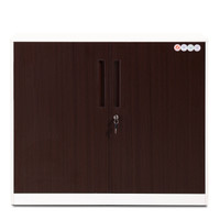 奈高 NG文件柜办公柜矮柜铁皮柜档案柜储物柜木纹转印矮柜