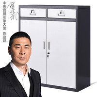 中伟文件柜办公柜矮柜储物柜资料柜档案柜收纳柜茶水柜灰白中二斗下节