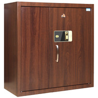 虎牌(TIGER)电子保密柜档案柜资料柜单节指纹密码锁钢制保险柜办公柜文件柜94厘米 木纹色