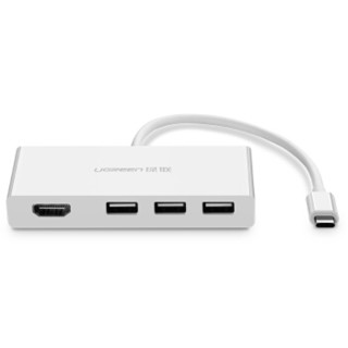 UGREEN 绿联 Type-C扩展坞 通用苹果MacBook华为P30手机 USB-C转HDMI转换器转接头数据线 4K投屏分线器拓展坞 40374