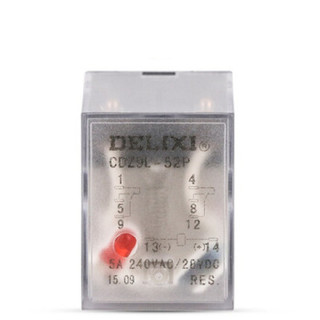 德力西电气（DELIXI ELECTRIC）CDZ9L-52P (带灯) DC24V 小型中间继电器 （3个装） /件 定制