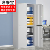 洛来宝 文件柜 财务凭证档案柜钢制办公资料铁皮储物柜 通双节