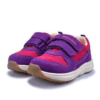 基诺浦 机能鞋秋款男女儿童鞋宝宝防滑学步鞋运动鞋TXG878 紫色/玫红 9