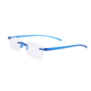 Z-ZOOM 英国品牌时尚设计 TR90超轻无框时尚老花眼镜 男女通用  12系列 蓝色250度