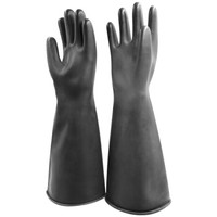 成楷科技（CK-Tech）CKS-RJ02 耐酸碱工业手套加长厚款型橡胶乳胶手套 45cm黑色100双
