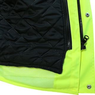 成楷科技（CK-Tech）CKY-MF071M 反光棉袄 反光棉衣 加厚反光雨衣 带反光条 反光工装服 荧光绿M码 可定制