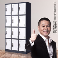 中伟更衣柜拆装铁皮柜储物柜员工柜寄存包柜鞋柜灰白十二门更衣柜