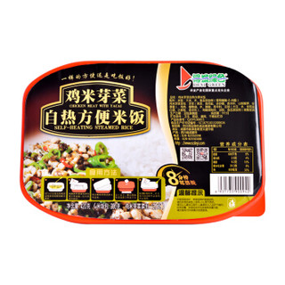 得益绿色 自热方便米饭 鸡米芽菜口味 420g*6盒 户外速食快餐