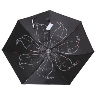 伞 晴雨伞遮阳伞三折叠彩胶防晒防紫外线太阳伞铅笔伞 31020ELCJ朱红