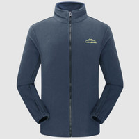 富铤(FORTEI)棉衣男棉服2019秋冬新款抓绒衣男女情侣款摇粒绒开衫保暖外套 W803 灰色(男款) 5XL