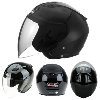 坦克（Tanked Racing）摩托车头盔电动电瓶车头盔 T536四季通用 黑色 XXL码