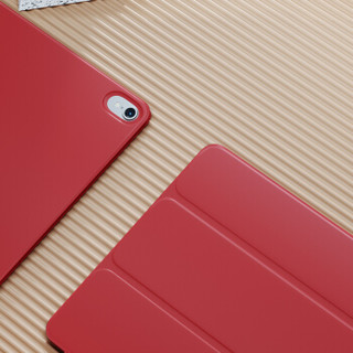 邦克仕(Benks)苹果New iPad Pro 12.9英寸平板磁吸支架保护套【2018版】智能休眠保护壳 轻薄防摔皮套 火炽红
