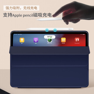 邦克仕(Benks)苹果New iPad Pro 12.9英寸平板磁吸支架保护套【2018版】智能休眠保护壳 轻薄防摔皮套 火炽红