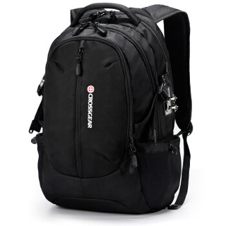 十字勋章瑞士双肩包macbook air/微软电脑包17.3英寸超大容量旅游背包男士商务出差旅行包书包CR-1590IXL黑色