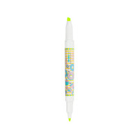 日本斑马牌（ZEBRA）双头荧光笔 学生重点划线标记水性记号笔彩色笔 WKT7-A1-MY柔和黄