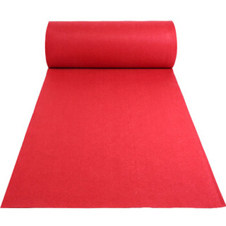 迪茵 DIYIN 红地毯婚庆迎宾结婚展会舞台地毯地垫拉绒办公室楼梯开业红毯一次性 宽2米 长10米