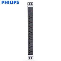 飞利浦（PHILIPS）8孔位无线自接线防雷PDU机柜插座插排插线板接线板 10A/16A双用孔