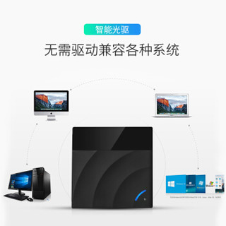 绿巨能（llano）外置光驱 移动光驱 笔记本高速USB3.0光驱 DVD刻录机 兼容WIN7/8/10 MAC OS系统 8倍速